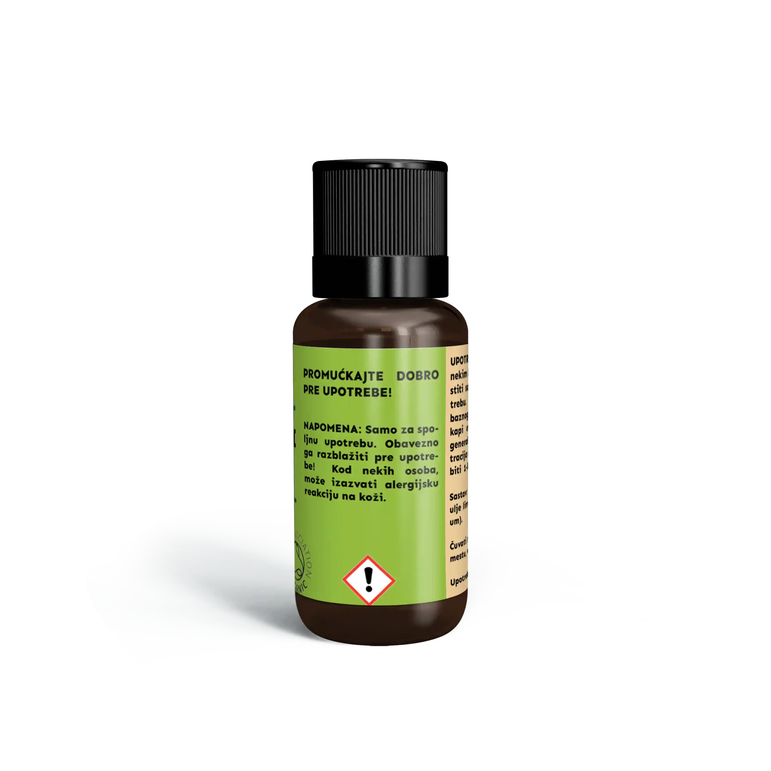 Napomena ulje limuna eterično organsko 10ml Zdrava Priča – bezbedna upotreba, razblaživanje i antimikrobno dejstvo