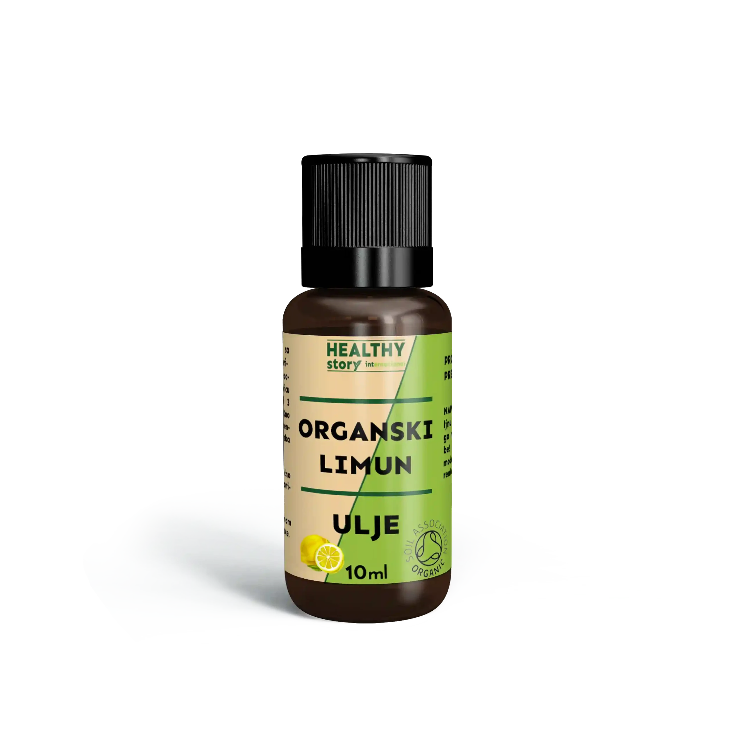 Pakovanje ulje limuna eterično organsko 10ml Zdrava Priča – snažno osvežavajuće eterično ulje za energiju, koncentraciju i antimikrobnu zaštitu, bez aditiva i sintetičkih supstanci