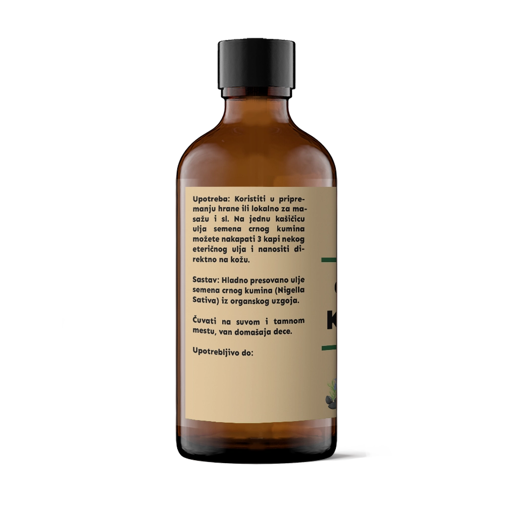Upotreba ulje crnog kumina organsko 100ml Zdrava Priča – sastav, pravilna unutrašnja i spoljašnja primena i podrška imunitetu, šećeru u krvi i metabolizmu