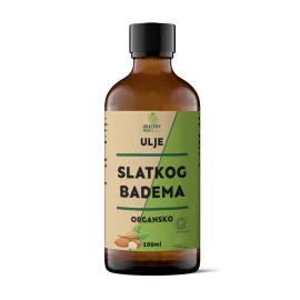 Pakovanje ulje slatkog badema organsko hladno ceđeno 100ml Zdrava Priča – hranljivo prirodno ulje za kožu, kosu, varenje i kardiovaskularno zdravlje, bez GMO i hemijskih aditiva